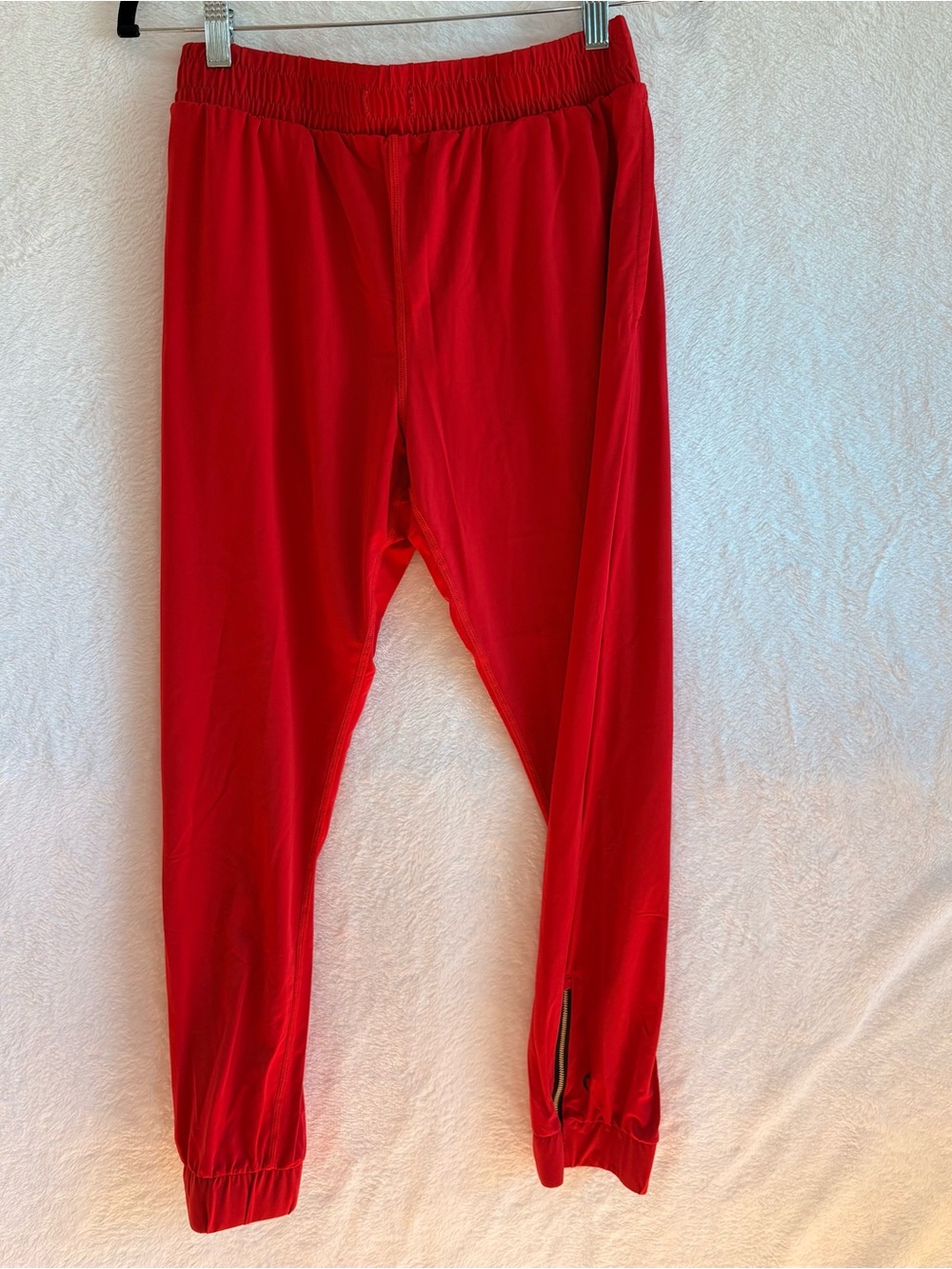 ZYIA Active Red Jogger Pants Women's Small Zipper Ankle Athletic